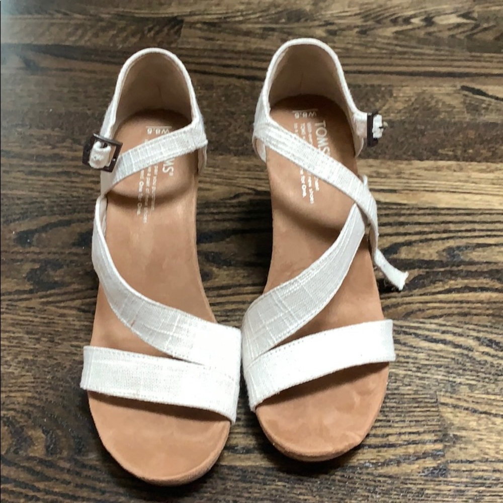 Toms wedge sandals 8.5